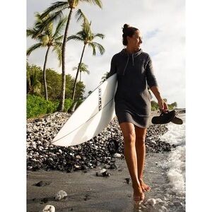 Toad&Co intermosso hooded dress medium gray